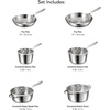 image:imageTramontina Tempo TriPly Base Stainless Steel 8Quart Stock Pot with Glass Lid InductionReady Pasta Pot OvenSafe DishwasherSafeCookware Set