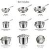 image:imageTramontina Tempo TriPly Base Stainless Steel 8Quart Stock Pot with Glass Lid InductionReady Pasta Pot OvenSafe DishwasherSafeCookware Set
