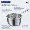 image:imageTramontina Tempo TriPly Base Stainless Steel 8Quart Stock Pot with Glass Lid InductionReady Pasta Pot OvenSafe DishwasherSafeCookware Set