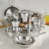 image:imageTramontina Tempo TriPly Base Stainless Steel 8Quart Stock Pot with Glass Lid InductionReady Pasta Pot OvenSafe DishwasherSafeCookware Set