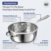 image:imageTramontina Tempo TriPly Base Stainless Steel 8Quart Stock Pot with Glass Lid InductionReady Pasta Pot OvenSafe DishwasherSafeSaute Pan