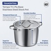 image:imageTramontina Tempo TriPly Base Stainless Steel 8Quart Stock Pot with Glass Lid InductionReady Pasta Pot OvenSafe DishwasherSafeStock Pot
