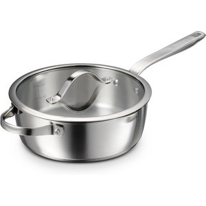image:imageTramontina Tempo TriPly Base Stainless Steel 8Quart Stock Pot with Glass Lid InductionReady Pasta Pot OvenSafe DishwasherSafeSaute Pan