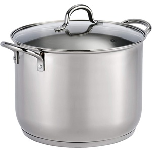 image:imageTramontina 16Quart Stainless Steel Stock Pot with Lid  Large Pasta Pot for Soups and Stews Oven amp Dishwasher Safe16 Quarts