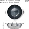 image:imageTramontina Utsava 4Quart TriPly Clad Stainless Steel Kadai with Lid  Large Kadhai Pot for Indian CookingCeramic