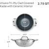 image:imageTramontina Utsava 4Quart TriPly Clad Stainless Steel Kadai with Lid  Large Kadhai Pot for Indian CookingCeramic