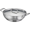 image:imageTramontina Utsava 4Quart TriPly Clad Stainless Steel Kadai with Lid  Large Kadhai Pot for Indian CookingCeramic