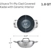 image:imageTramontina Utsava 4Quart TriPly Clad Stainless Steel Kadai with Lid  Large Kadhai Pot for Indian CookingCeramic