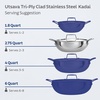 image:imageTramontina Utsava 4Quart TriPly Clad Stainless Steel Kadai with Lid  Large Kadhai Pot for Indian CookingUncoated