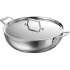 image:imageTramontina Utsava 4Quart TriPly Clad Stainless Steel Kadai with Lid  Large Kadhai Pot for Indian CookingUncoated