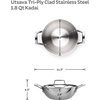 image:imageTramontina Utsava 4Quart TriPly Clad Stainless Steel Kadai with Lid  Large Kadhai Pot for Indian CookingUncoated