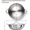 image:imageTramontina Utsava 4Quart TriPly Clad Stainless Steel Kadai with Lid  Large Kadhai Pot for Indian CookingUncoated