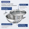 image:imageTramontina Utsava 4Quart TriPly Clad Stainless Steel Kadai with Lid  Large Kadhai Pot for Indian CookingUncoated