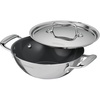 image:imageTramontina Utsava 4Quart TriPly Clad Stainless Steel Kadai with Lid  Large Kadhai Pot for Indian CookingCeramic