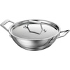 image:imageTramontina Utsava 4Quart TriPly Clad Stainless Steel Kadai with Lid  Large Kadhai Pot for Indian CookingUncoated