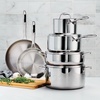 image:imageTramontina Signature TriPly Clad Stainless Steel 13Pc Pots and Pans Set  Cookware Kitchen Set InductionReady DishwasherSafe NSFCertified10Piece