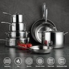 image:imageTramontina Signature TriPly Clad Stainless Steel 13Pc Pots and Pans Set  Cookware Kitchen Set InductionReady DishwasherSafe NSFCertified13Piece