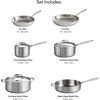 image:imageTramontina Signature TriPly Clad Stainless Steel 13Pc Pots and Pans Set  Cookware Kitchen Set InductionReady DishwasherSafe NSFCertified9Piece