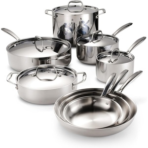image:imageTramontina Signature TriPly Clad Stainless Steel 13Pc Pots and Pans Set  Cookware Kitchen Set InductionReady DishwasherSafe NSFCertified13Piece