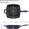 image:imageTramontina Bestow Enameled Cast Iron 10Inch Skillet with Lid Blue  Perfect Pan for Frying Searing Braising and OventoTable CookingBlue