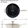image:imageTramontina Bestow Enameled Cast Iron 10Inch Skillet with Lid Blue  Perfect Pan for Frying Searing Braising and OventoTable CookingLatte