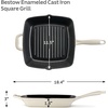 image:imageTramontina Bestow Enameled Cast Iron 10Inch Skillet with Lid Blue  Perfect Pan for Frying Searing Braising and OventoTable CookingLatte