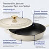 image:imageTramontina Bestow Enameled Cast Iron 10Inch Skillet with Lid Blue  Perfect Pan for Frying Searing Braising and OventoTable CookingLatte