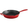 image:imageTramontina Bestow Enameled Cast Iron 10Inch Skillet with Lid Blue  Perfect Pan for Frying Searing Braising and OventoTable CookingRed