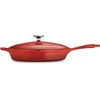 image:imageTramontina Bestow Enameled Cast Iron 10Inch Skillet with Lid Blue  Perfect Pan for Frying Searing Braising and OventoTable CookingRed