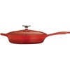 image:imageTramontina Bestow Enameled Cast Iron 10Inch Skillet with Lid Blue  Perfect Pan for Frying Searing Braising and OventoTable CookingRed