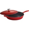 image:imageTramontina Bestow Enameled Cast Iron 10Inch Skillet with Lid Blue  Perfect Pan for Frying Searing Braising and OventoTable CookingRed