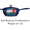 image:imageTramontina Bestow Enameled Cast Iron 25Qt Sauce Pan with Lid Blue  InductionReady Saucepan OvenSafeBlue
