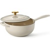 image:imageTramontina Bestow Enameled Cast Iron 25Qt Sauce Pan with Lid Blue  InductionReady Saucepan OvenSafeLatte