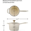 image:imageTramontina Bestow Enameled Cast Iron 25Qt Sauce Pan with Lid Blue  InductionReady Saucepan OvenSafeLatte