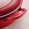 image:imageTramontina Bestow Enameled Cast Iron 25Qt Sauce Pan with Lid Blue  InductionReady Saucepan OvenSafeRed