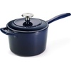 image:imageTramontina Bestow Enameled Cast Iron 25Qt Sauce Pan with Lid Blue  InductionReady Saucepan OvenSafeBlue