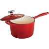 image:imageTramontina Bestow Enameled Cast Iron 25Qt Sauce Pan with Lid Blue  InductionReady Saucepan OvenSafeRed