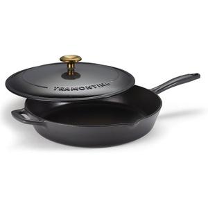 image:imageTramontina Bestow Enameled Cast Iron 10Inch Skillet with Lid Blue  Perfect Pan for Frying Searing Braising and OventoTable CookingSmoke