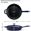 image:imageTramontina Bestow Enameled Cast Iron 12Inch Skillet with Lid SunriseBlue