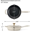 image:imageTramontina Bestow Enameled Cast Iron 12Inch Skillet with Lid SunriseLatte