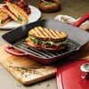 image:imageTramontina Bestow Enameled Cast Iron 12Inch Skillet with Lid SunriseRed