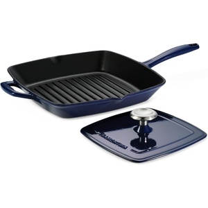 image:imageTramontina Bestow Enameled Cast Iron 12Inch Skillet with Lid SunriseBlue