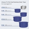 image:imageTramontina Utsava 34Quart TriPly Clad Stainless Steel Tope with LidStainless Steel