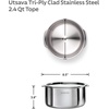 image:imageTramontina Utsava 34Quart TriPly Clad Stainless Steel Tope with LidStainless Steel