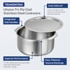image:imageTramontina Utsava 34Quart TriPly Clad Stainless Steel Tope with LidStainless Steel