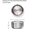 image:imageTramontina Utsava 34Quart TriPly Clad Stainless Steel Tope with LidStainless Steel
