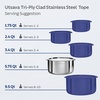 image:imageTramontina Utsava 34Quart TriPly Clad Stainless Steel Tope with LidStainless Steel